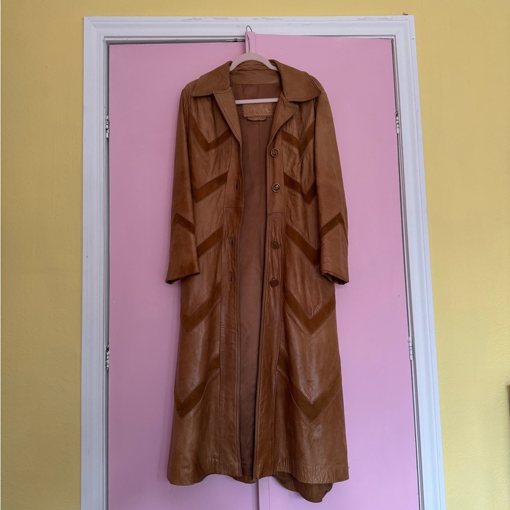 RARE Vintage Skin Gear Leather Trench Coat
